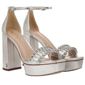 Sam Edelman Womens Embellished Ankle Strap Heels